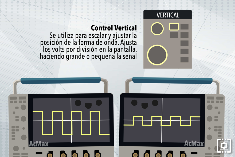 control vertical osciloscopio